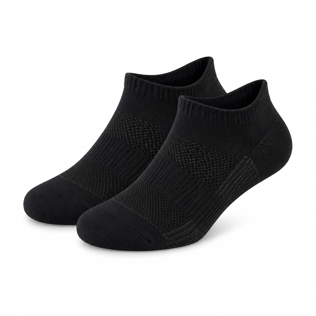 Chaussettes basses 35-38 en textile noir respirant pour sport