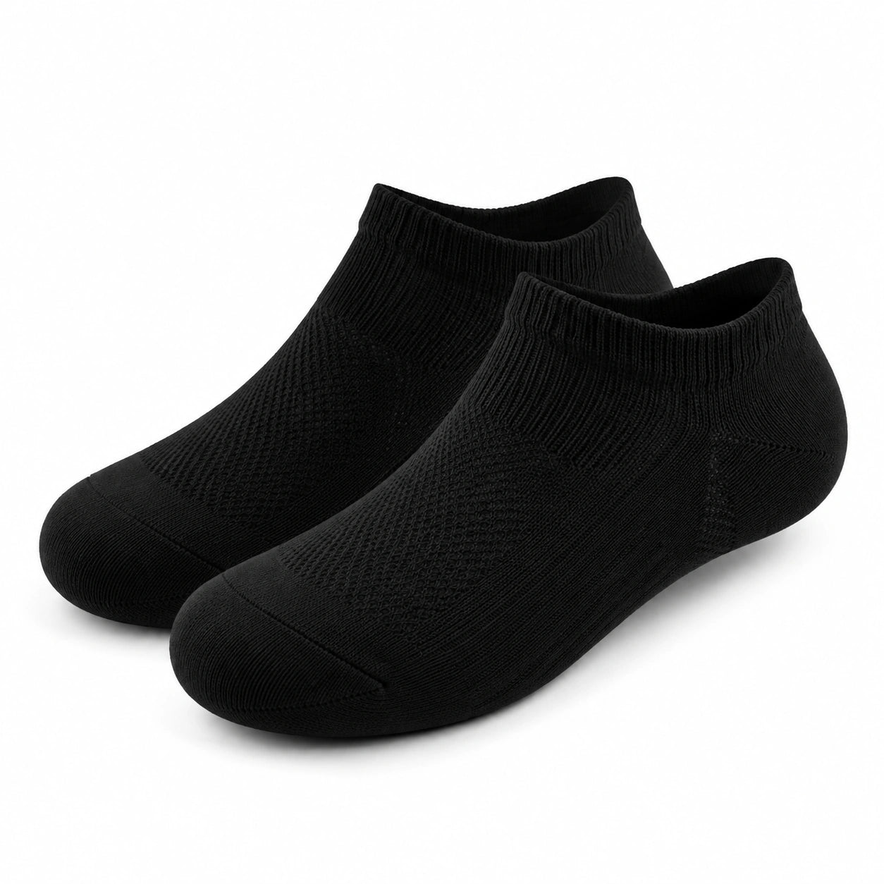 Chaussettes courtes 35-38 en textile noir respirant pour usage quotidien