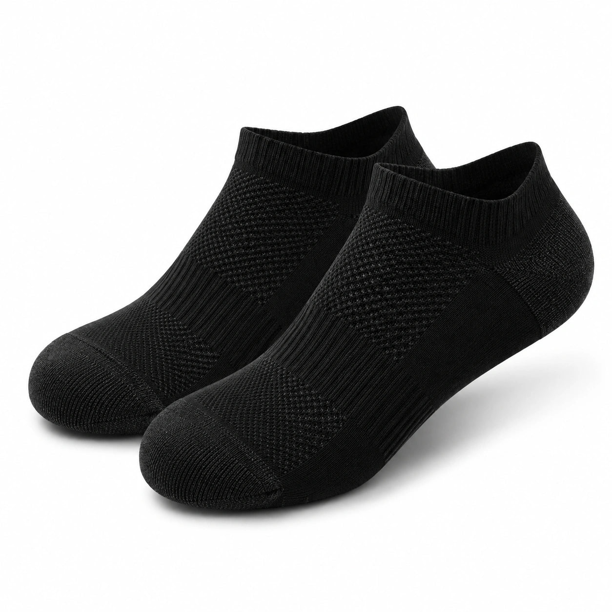 Chaussettes de sport 39-42 en textile noir - maille basse respirante