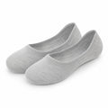 Chaussettes invisibles 39-42 en maille grises - coupe basse pour chaussures