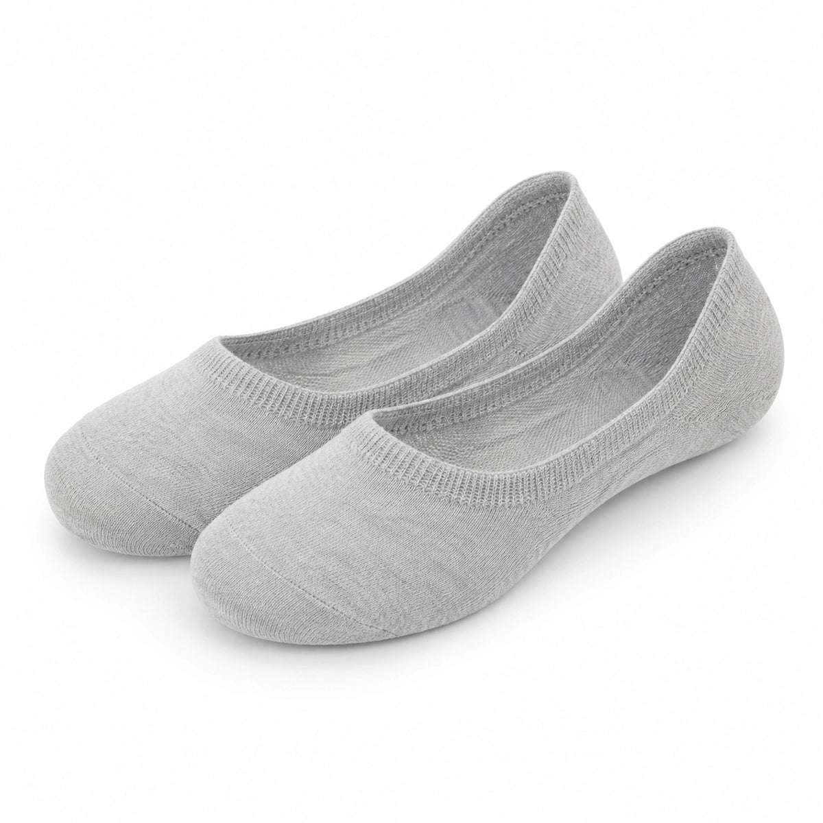 Chaussettes invisibles 39-42 en maille grises - coupe basse pour chaussures