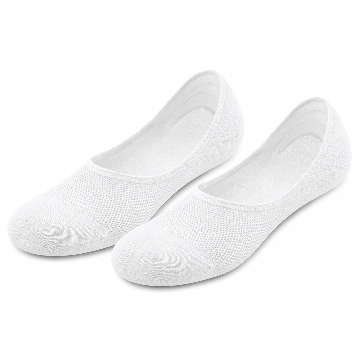 Chaussettes invisibles 43-46 en maille blanche respirante style ballerine