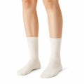 Chaussettes 43-46 en textile écru côtelé pour usage quotidien