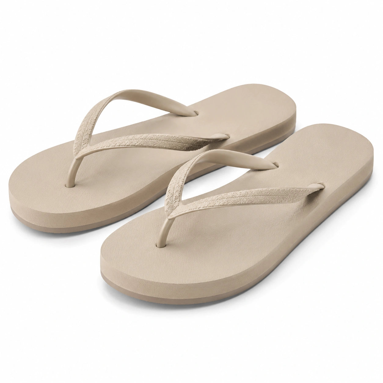 Tongs 36/37 en matière synthétique beige - légères pour plage et loisirs